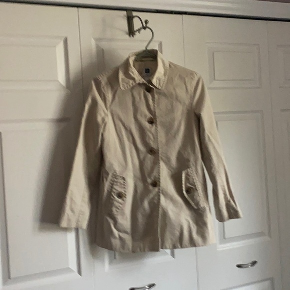 Gap stone coloured hip length coat - Picture 1 of 7